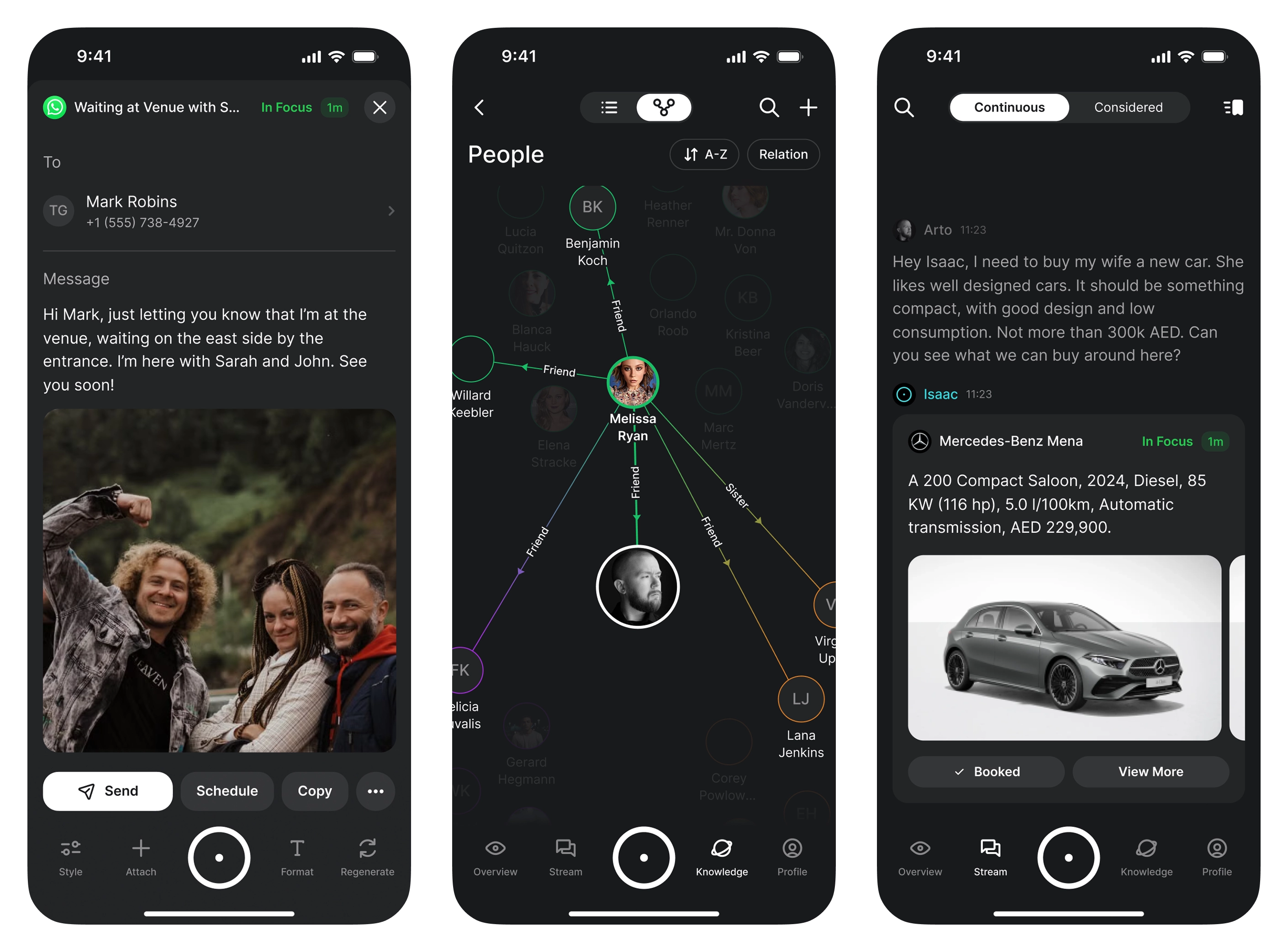 Asimov app screens